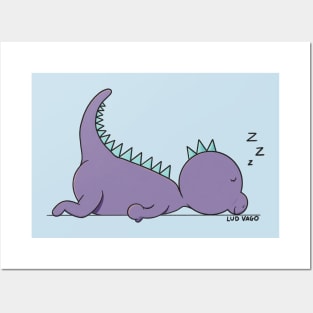 Sleepy Dino Posters and Art